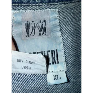 Vintage Together! Denim Jacket XL Blue Lace Applique Western Style granny chic‎ thumbnail 5