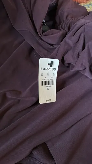 EXPRESS NWT Purple Body Con Ruched Dress thumbnail 5