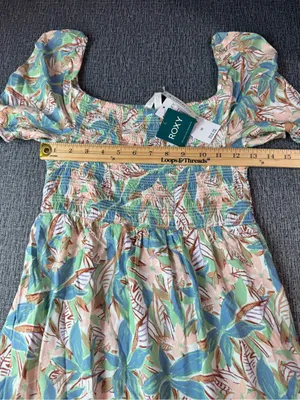 Roxy Hello Petal Floral Print Smocked Mini Dress thumbnail 9