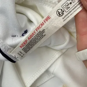 Anthropologie Daily Practice Track Pants Womens L White Navy Wide Leg NWT thumbnail 4