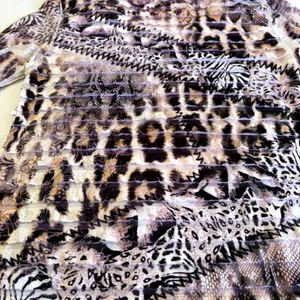 90's Y2K Cubism Los Angeles Animal Print Ruffle Artsy Mesh Top Mixed Media Small thumbnail 10