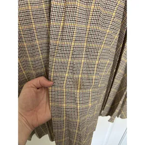 VTG Women’s Pleated Plaid Midi Skirt Size Large Dark Academia Wear to Work Twee thumbnail 4