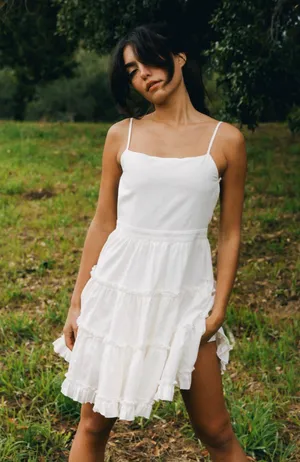 Aritzia White Linen Dress thumbnail 1