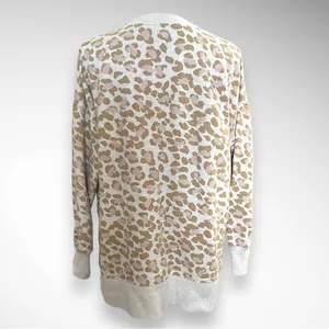 AERIE Women's Oversized Leopard Print Crewneck Sweatshirt Medium |‎ EUC thumbnail 5