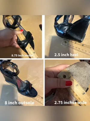 Coach "Coretta" Black Patent Leather Wedge Heel Sandals (5m) thumbnail 9