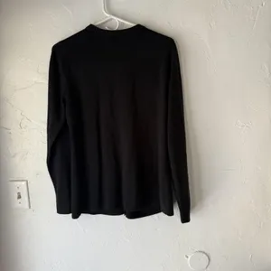 Requirements Sweater Soft Large Black Button Front‎ Cable Knit Cardigan Classic thumbnail 7