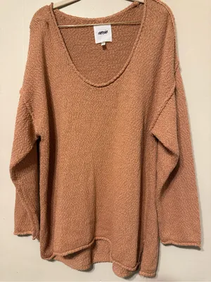 aerie Lightweight Scoop Neck Sweater - Terracotta thumbnail 2