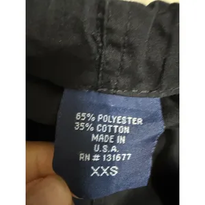 Blue Sky Scrubs Black Drawstring Medical Pants XXS‎ Contrast Stitch Made in USA thumbnail 2