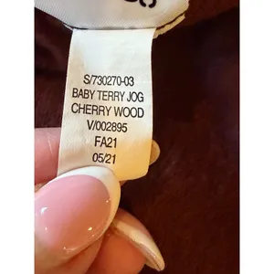 Old Navy Baby Terry Joggers Women Large Brown High Waisted Drawstring Athleisure thumbnail 10