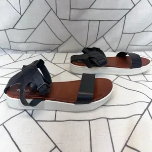 MIA Platform Sandals Size 10 Black Ankle Strap Flatform Sporty Summer Shoes‎ thumbnail 2