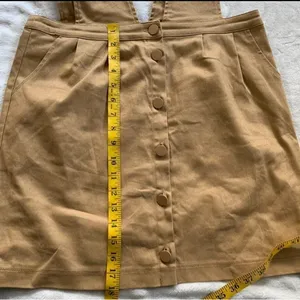 Mod Ref Camel jumper Denim Overalls Skirt Size Large juniors thumbnail 12