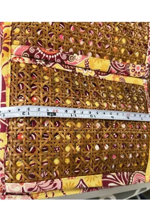 Vera Bradley Woven Straw Rattan Tote Bag Floral Boho Summer Beach Market 🌿 thumbnail 6