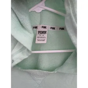 Victoria's Secret PINK Women's Mint‎ Green Graphic Hoodie Size M thumbnail 2