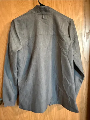 mandala Women’s‎ Gray Modern Two Pocket Scrub Jacket Small thumbnail 8