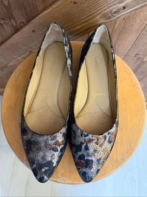 Trotters Signature Women’s Metallic Animal Print Pointed Toe Flats Size 8.5N Lea thumbnail 7