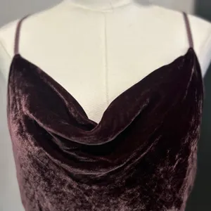 YFB Tank Top 90's Velvet Brown Y2K Size Med Boho Cowl Young Fabulous and Broke thumbnail 3