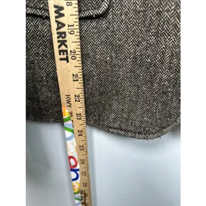 Vintage Banana Republic 0 Blazer Womens‎ Tweed Wool Linen 2006 Brown READ thumbnail 3