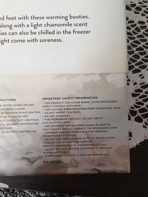 Brookstone Cream Plush Warming Slipper Boots Hot & Cold Womens thumbnail 5