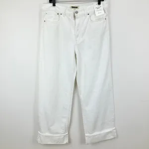 Madewell Low Slung Baggy Jeans Pure White Rigid Wide Leg Relaxed US 28 NWT thumbnail 7