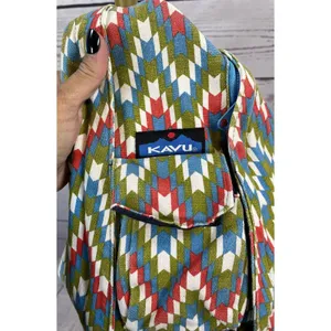 KAVU Original Rope Sling Bag Geometric Print Cotton Crossbody Backpack thumbnail 2