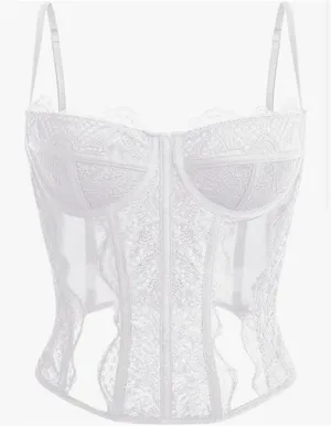 White Corset Top Size M thumbnail 1