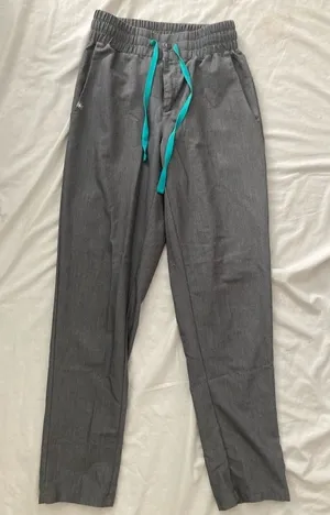 Figs Technical Collection High Waisted Graphite Gray Relaxed Fit Scrub Pants XS thumbnail 1