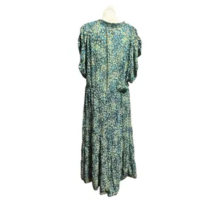 Steve Madden Teal Floral Maxi Dress thumbnail 2