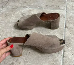 Free People Gray  mules thumbnail 2