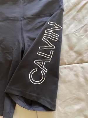 Calvin Klein Black High-Waist Active Bike Shorts with Side Pocket thumbnail 2