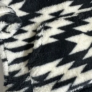 Natural Reflections Geometric Print Sherpa Pullover Quarter Zip Sweater thumbnail 7
