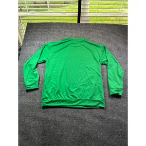 Womens Kelly Green Long Sleeve Crew Neck Sweatshirt Relaxed Fit Casual Top Large thumbnail 5
