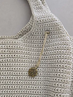 The Sak Cream Hand-crocheted Shoulder Bag thumbnail 3
