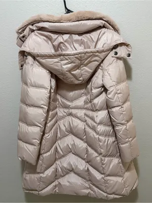 London Fog Blush Pink Faux Fur Collar Quilted Puffer Coat Estimated M/L thumbnail 2