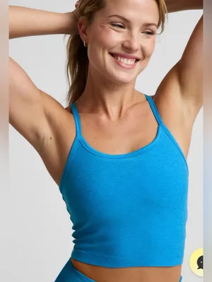 Spacedye Slim Racerback Cropped Tank Racerback Crop Tank Sport Bra Size XS thumbnail 1