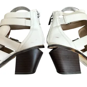 BCBGeneration Dani Pointed Toe Bootie Chunky Heels Size 7 White Buckle Straps thumbnail 9