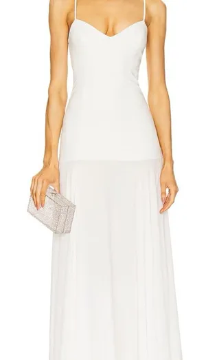 Lovers and Friends Elegant White Spaghetti-Strap Maxi Dress thumbnail 1
