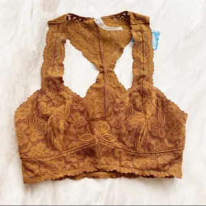 Free People Galloon Racerback Lace Bralette Sz Small NWT thumbnail 3