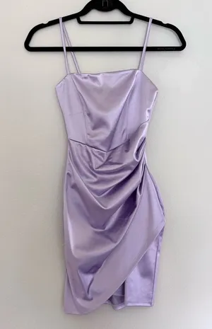 Windsor Purple Satin Tank Dress thumbnail 1