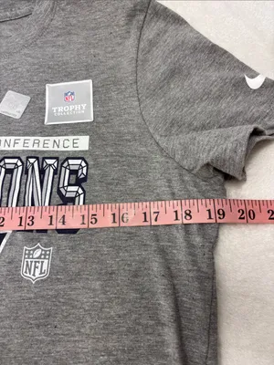Nike Gray New England Patriots Champions Graphic Tee Size M NEW thumbnail 4