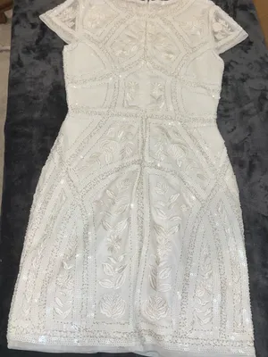 Lulus Spread Your Shine White Sequin Embroidered Bodycon Dress in White Size S thumbnail 6