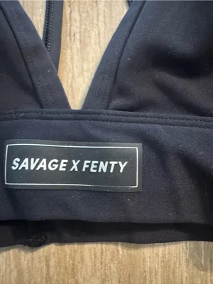 Savage X Fenty Black Strappy Triangle Bralette thumbnail 3