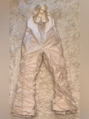NEW Free People MOVEMENT live love bib ski ivory size L thumbnail 4