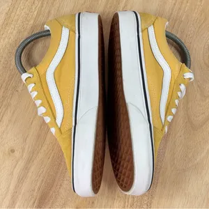 Vans Old Skool Canvas Suede Low Top Sneakers Mustard Yellow 6 Men 7.5‎ Women thumbnail 5
