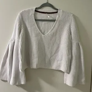 Damsel Cotton Pullover Sweater in White Size S thumbnail 2