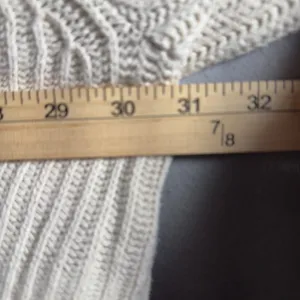 1725 | Aeropostale Ribbed Knit Cropped Boxy‎ Sweater Oatmeal Womens XL thumbnail 3