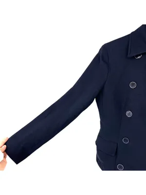 Ralph Ralph Lauren Vintage Double Breasted Wool Peacoat Jacket Navy Blue Size 8 thumbnail 4