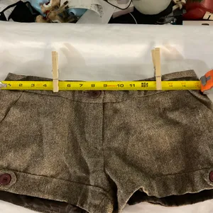 Vintage Women’s Brown Tweed Lined Shorts Spring No Size/Care Tag thumbnail 7