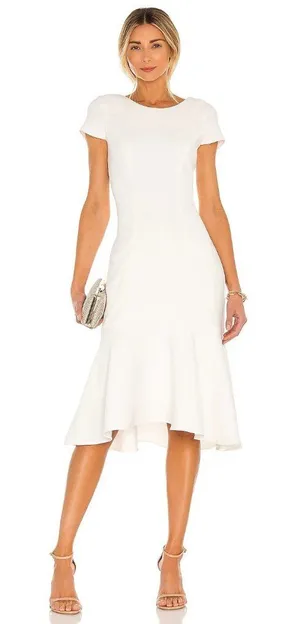 Amanda Uprichard Evalina Dress in Ivory XSmall New Womens Cocktail Sheath thumbnail 1
