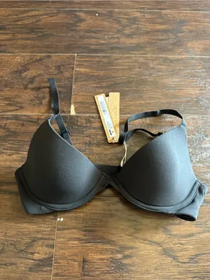 SKIMS NWT fits everybody scoop plunge bra color Onyx 32A thumbnail 2