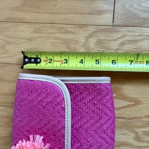 Juicy Couture Woven Clutch Purse with Pom Pom Accent Party Bag‎ thumbnail 11